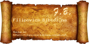 Filipovics Bibiána névjegykártya